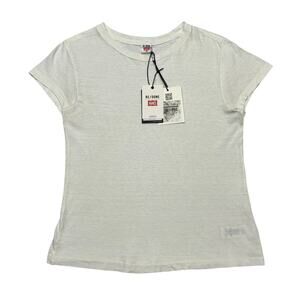 Re/Done Hanes 1950s Boxy Tee in Optic White Women's XS Basics
